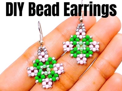 Seed Bead Earrings Tutorial with Step by Step Instructions - Summer Bead Earrings DIY Tutorial