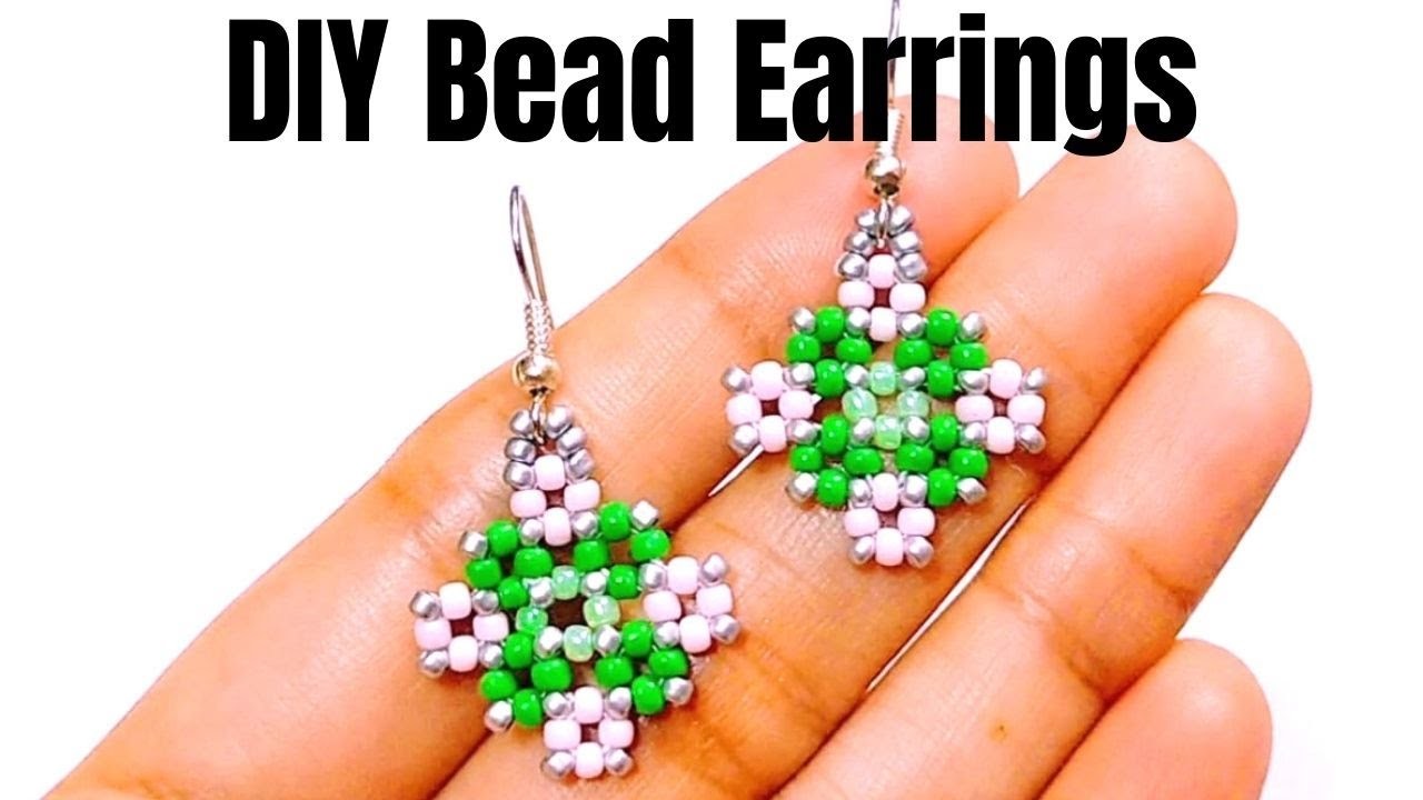 Seed Bead Earrings Tutorial with Step by Step Instructions - Summer Bead Earrings DIY Tutorial