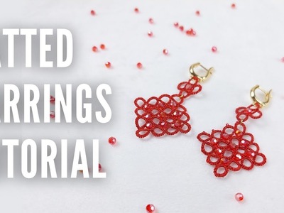 Shuttle Tatting | Lace Earrings Tutorial | Valentine's day earrings ENG SUB 1080p