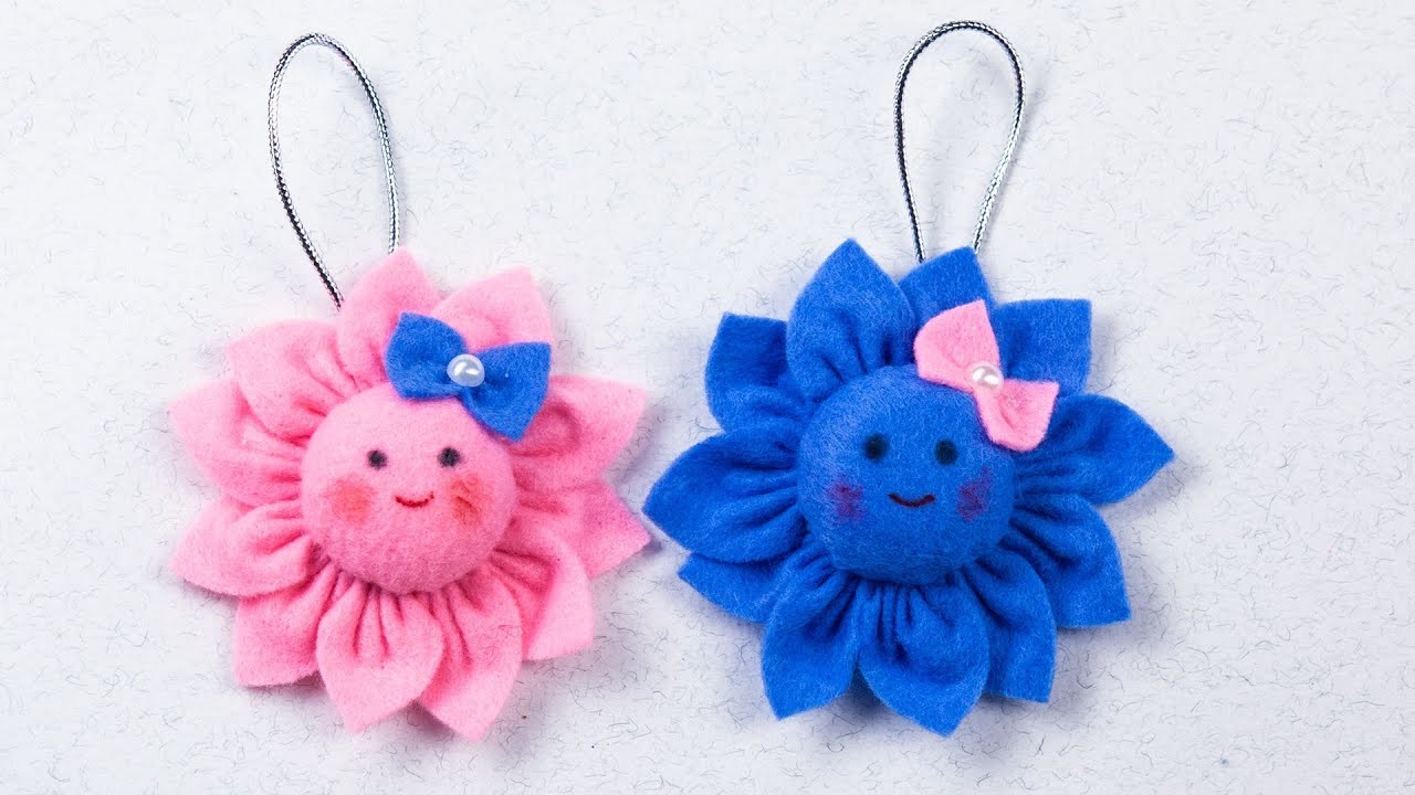 Super easy idea to make a felt - DIY Amazing felt craft ideas - How to make a felt flowers