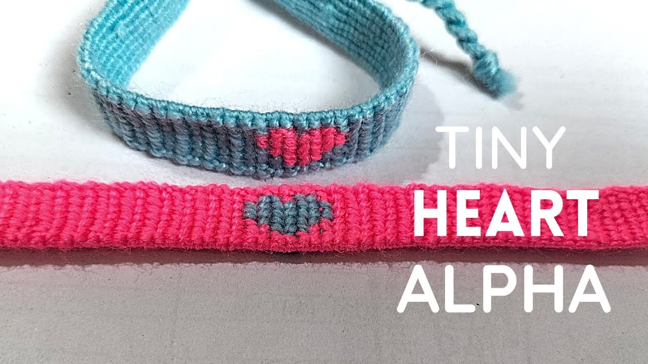 Tiny Heart Alpha Friendship Bracelet Tutorial -Beginner Alpha Couple Heart Bracelet Set Tutorial