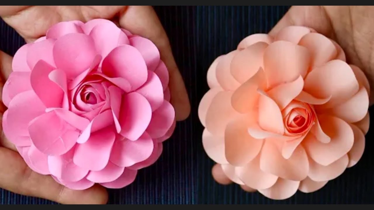 របៀបធ្វើផ្កាក្រដាស់.How To Make Easy And Beautiful PAPER FLOWERS. DIY PAPER FLOWER. Paper Craft.