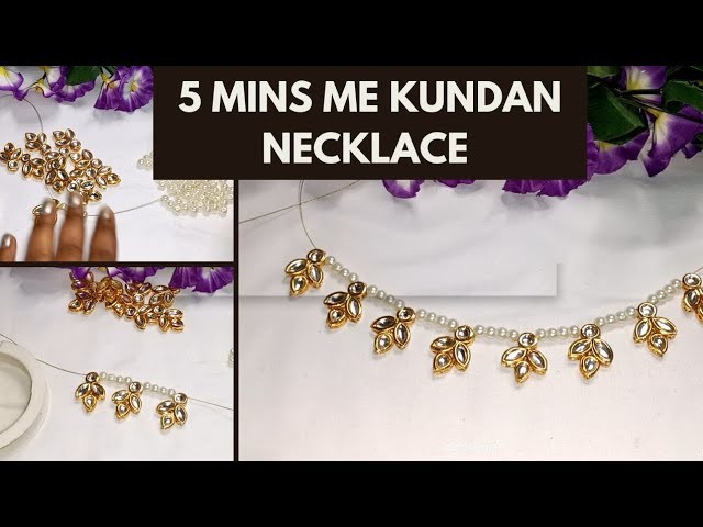 #tutorial kundan necklace banaye ???? different style se sell kijiye acche profit ke sath #jewellery