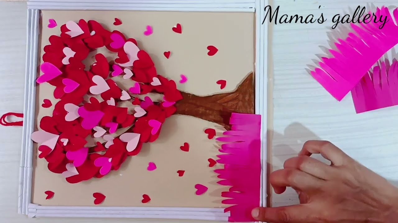 Valentine's day special wall hanging|Room Decor |wall hanging|Paper crafts|Valentine's Day crafts