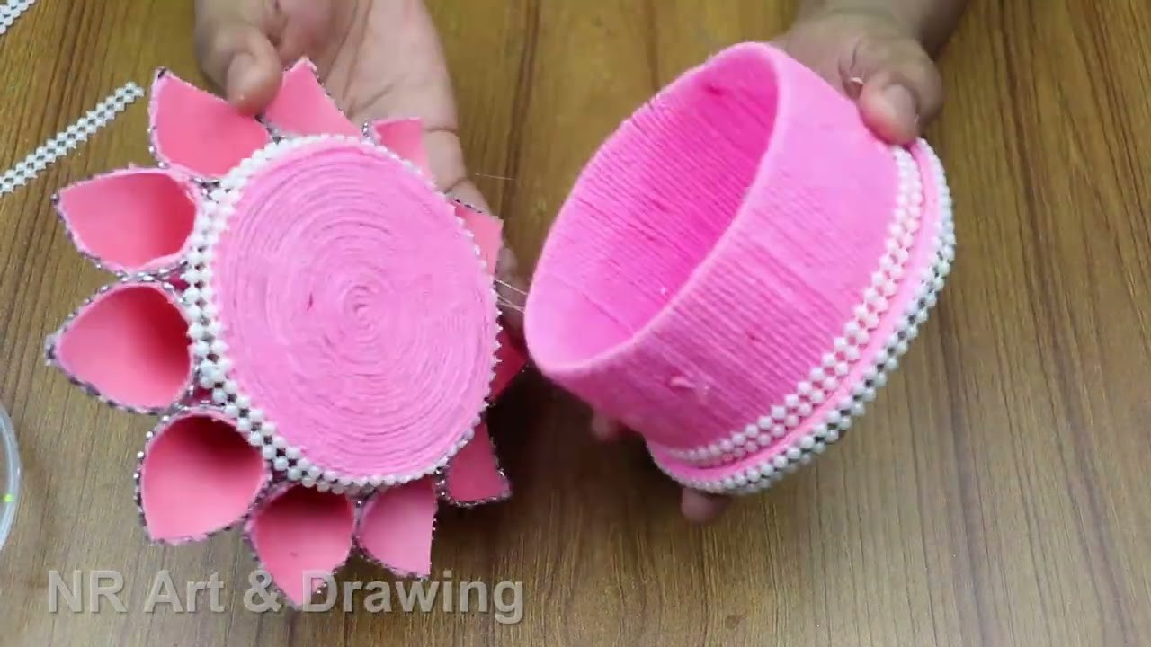 Woolen Craft Idea - DIY Homemade Gift Box Making - Best Reuse Ideas - Best out of waste